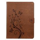 For iPad Pro 11 (2020) Butterfly Flower Embossing Pattern Horizontal Flip Leather Tablet Case with Holder & Card Slots & Wallet(Brown) - 2