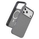 For iPhone 17 Pro Max Carbon Fiber Texture Skin-feel MagSafe Phone Case(Grey) - 2