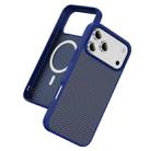 For iPhone 17 Pro Carbon Fiber Texture Skin-feel MagSafe Phone Case(Blue) - 2