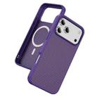 For iPhone 17 Pro Carbon Fiber Texture Skin-feel MagSafe Phone Case(Purple) - 2