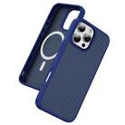 For iPhone 16 Pro Carbon Fiber Texture Skin-feel MagSafe Phone Case(Blue) - 2