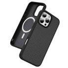 For iPhone 16 Pro Carbon Fiber Texture Skin-feel MagSafe Phone Case(Black) - 2