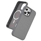For iPhone 16 Pro Carbon Fiber Texture Skin-feel MagSafe Phone Case(Grey) - 2