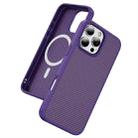 For iPhone 16 Pro Carbon Fiber Texture Skin-feel MagSafe Phone Case(Purple) - 2