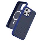 For iPhone 15 Pro Max Carbon Fiber Texture Skin-feel MagSafe Phone Case(Blue) - 2