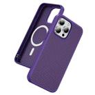 For iPhone 15 Pro Max Carbon Fiber Texture Skin-feel MagSafe Phone Case(Purple) - 2