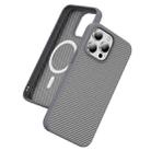 For iPhone 15 Pro Carbon Fiber Texture Skin-feel MagSafe Phone Case(Grey) - 2