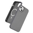 For iPhone 15 Plus Carbon Fiber Texture Skin-feel MagSafe Phone Case(Grey) - 2