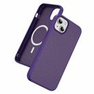 For iPhone 15 Plus Carbon Fiber Texture Skin-feel MagSafe Phone Case(Purple) - 2