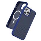For iPhone 13 Pro Max Carbon Fiber Texture Skin-feel MagSafe Phone Case(Blue) - 2