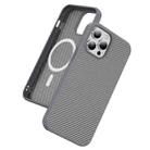 For iPhone 13 Pro Max Carbon Fiber Texture Skin-feel MagSafe Phone Case(Grey) - 2