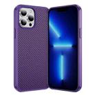 For iPhone 13 Pro Max Carbon Fiber Texture Skin-feel MagSafe Phone Case(Purple) - 1