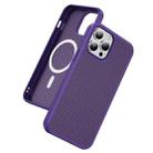 For iPhone 13 Pro Max Carbon Fiber Texture Skin-feel MagSafe Phone Case(Purple) - 2