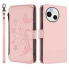 For Sharp Aquos Sense9 Butterfly Love Flower Multi-card Zipper Wallet Leather Phone Case(Pink) - 2