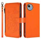 For Sharp Aquos Wish4 / SH-52E Butterfly Love Flower Multi-card Zipper Wallet Leather Phone Case(Orange) - 2
