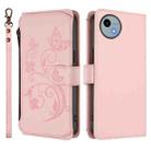 For Sharp Aquos Wish4 / SH-52E Butterfly Love Flower Multi-card Zipper Wallet Leather Phone Case(Pink) - 2