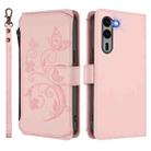 For Fujitsu Arrows We2 Plus F-51E Butterfly Love Flower Multi-card Zipper Wallet Leather Phone Case(Pink) - 2