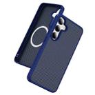 For Samsung Galaxy S25 / S24 5G Carbon Fiber Texture Skin-feel MagSafe Phone Case(Blue) - 2
