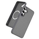 For Samsung Galaxy S25 / S24 5G Carbon Fiber Texture Skin-feel MagSafe Phone Case(Grey) - 2