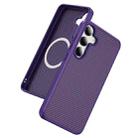 For Samsung Galaxy S25 / S24 5G Carbon Fiber Texture Skin-feel MagSafe Phone Case(Purple) - 2