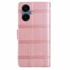 For Samsung Galaxy A06 4G / 5G Embossed Checkered Leather Phone Case(Pink) - 3