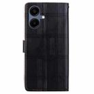 For Samsung Galaxy A07 4G / 5G Embossed Checkered Leather Phone Case(Black) - 3
