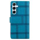 For Samsung Galaxy A55 5G Embossed Checkered Leather Phone Case(Blue) - 3