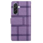 For Samsung Galaxy A26 5G Embossed Checkered Leather Phone Case(Purple) - 3