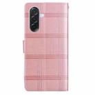 For Samsung Galaxy A26 5G Embossed Checkered Leather Phone Case(Pink) - 3