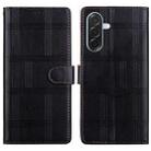 For Samsung Galaxy A36 5G / A56 5G Embossed Checkered Leather Phone Case(Black) - 1