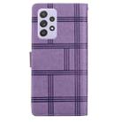 For Samsung Galaxy A52 / A52s 5G Embossed Checkered Leather Phone Case(Purple) - 3