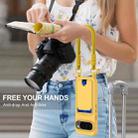 For Google Pixel 9 Pro Integrated Card Bag Solid Color Liquid Silicone Phone Case Gen2 with Short Lanyard(Yellow) - 2