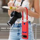 For Google Pixel 9 Pro XL Integrated Card Bag Solid Color Liquid Silicone Phone Case Gen2 with Short Lanyard(Red) - 2
