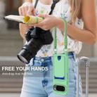 For Google Pixel 9 Pro XL Integrated Card Bag Solid Color Liquid Silicone Phone Case Gen2 with Short Lanyard(Green) - 2