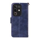For vivo Y29 4G Global Multi-card Slots Crossbody Cowhide Leather Phone Case(Blue) - 3