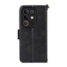 For vivo Y29 4G Global Multi-card Slots Crossbody Cowhide Leather Phone Case(Black) - 3