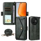 For vivo Y39 5G Global Multi-card Slots Crossbody Cowhide Leather Phone Case(Green) - 1
