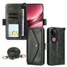 For vivo V50 5G Global / V50e Multi-card Slots Crossbody Cowhide Leather Phone Case(Green) - 1