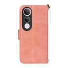 For vivo V50 Lite 5G Global Multi-card Slots Crossbody Cowhide Leather Phone Case(Pink) - 3