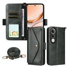 For vivo V50 Lite 5G Global Multi-card Slots Crossbody Cowhide Leather Phone Case(Green) - 1