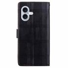 For iPhone 17 Embossed Checkered Leather Phone Case(Black) - 3