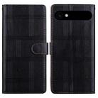 For iPhone 17 Air Embossed Checkered Leather Phone Case(Black) - 1