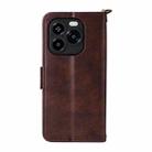 For Oukitel C65 Pro / C65 Multi-card Slots Crossbody Cowhide Leather Phone Case(Brown) - 3