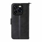 For Oukitel C65 Pro / C65 Multi-card Slots Crossbody Cowhide Leather Phone Case(Black) - 3