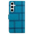 For Samsung Galaxy S23 5G Embossed Checkered Leather Phone Case(Blue) - 3