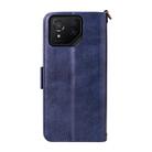 For Asus ROG Phone 8 / 8 Pro Multi-card Slots Crossbody Cowhide Leather Phone Case(Blue) - 3