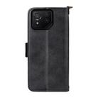 For Asus ROG Phone 8 / 8 Pro Multi-card Slots Crossbody Cowhide Leather Phone Case(Black) - 3