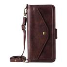 For Asus ROG Phone 9 / 9 Pro Multi-card Slots Crossbody Cowhide Leather Phone Case(Brown) - 2