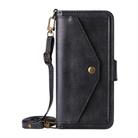 For Asus ROG Phone 9 / 9 Pro Multi-card Slots Crossbody Cowhide Leather Phone Case(Black) - 2