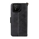 For Asus ROG Phone 9 / 9 Pro Multi-card Slots Crossbody Cowhide Leather Phone Case(Black) - 3